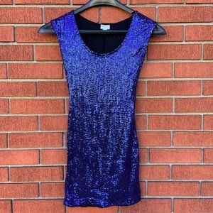 Dynamite Blue Sequence Dress
